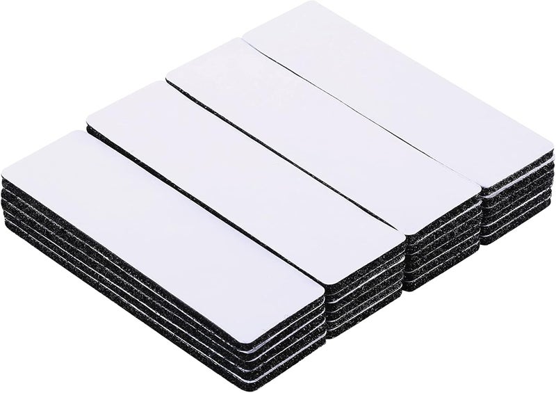 JUMINIZ 20 Sets 1x4 Inch Hook and Loop Fastener Strips with Adhesive Heavy Duty Double Sided Sticky Picture Hanging Wall Mounting Tape for Home and Office Use, Black - Image 3